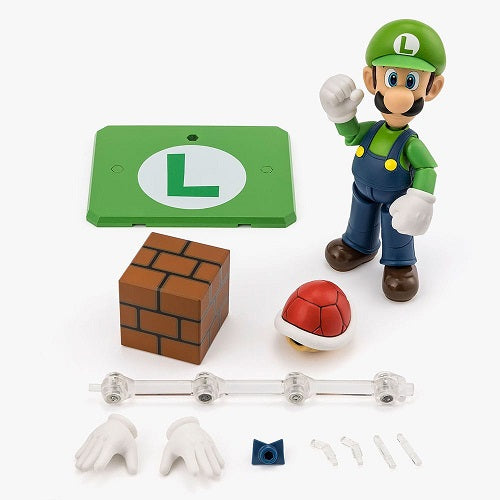 Bandai Tamashii Nations - S.H.Figuarts - Super Mario - Luigi - 10 cm Action Figure