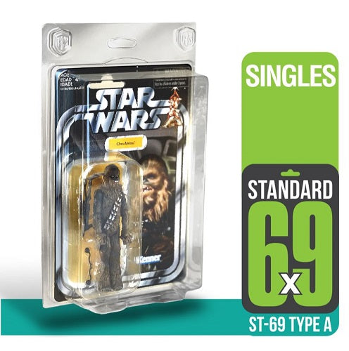 FigureShield - ST-69 Type A V3 Clamshell Protector - Vintage Collection & Retro Carded Figures - 3.75 Inch