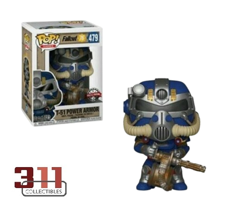 Funko - POP! - Games - Fallout 76 - T-51 Power Armor #479 (Special Edition Sticker, EMP) - Vinyl Figure