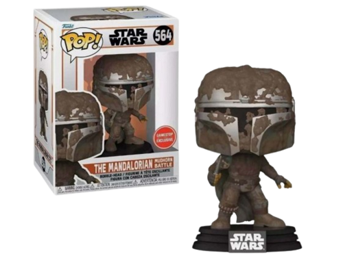 Funko - POP! - Star Wars - The Mandalorian - The Mandalorian (Mudhorn Battle, GameStop Exclusive) #564 - Vinyl Figure