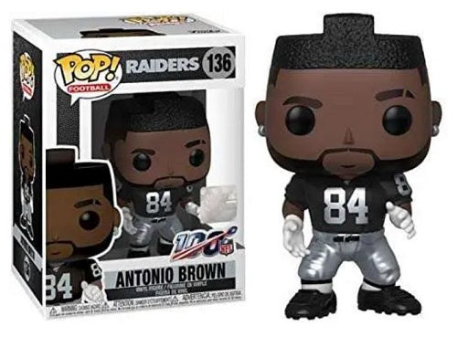 Funko POP! - American Football - Las Vegas Raiders - Antonio Brown #136 (Home Jersey) (NFL Official) - Vinyl Figure