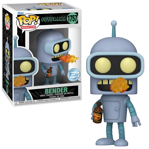 Funko POP! - Animation - Futurama - Bender n° 1757 (Édition spéciale avec autocollant) - Figurine en vinyle