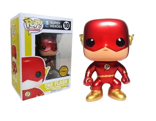 Funko - POP! - DC Universe - The Flash n° 10 (Chase Metallic) (Édition Noire) (2016) - Figurine en vinyle