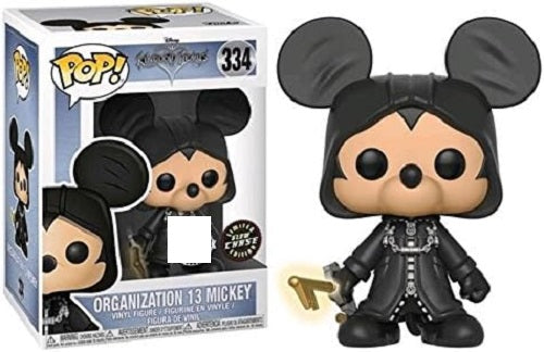 Funko POP! - Kingdom Hearts - Mickey de l'Organisation 13 n° 334 (Édition limitée, phosphorescente, exclusivité BoxLunch) - Figurine en vinyle