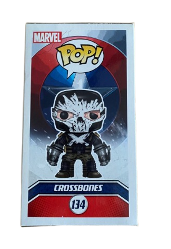 Funko POP! - Marvel - Civil War - Crossbones n° 134 - Signée par Frank Grillo (Certificat d'authenticité) - Figurine en vinyle
