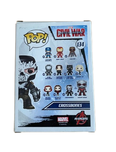 Funko POP! - Marvel - Civil War - Crossbones n° 134 - Signée par Frank Grillo (Certificat d'authenticité) - Figurine en vinyle