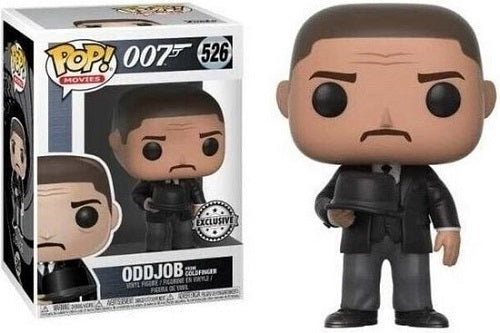 Funko - POP! - Films - 007 - Oddjob (avec chapeau) n° 526 (autocollant exclusif, Goldfinger) - Figurine en vinyle