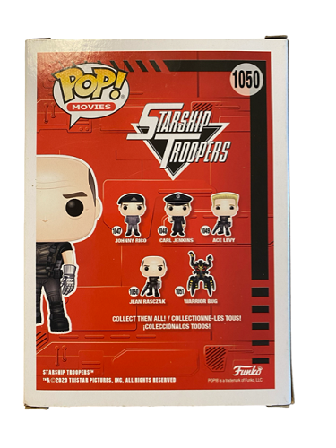 Funko POP! - Movies - Starship Troopers - Jean Rasczak #1050 - Signed by Michael Ironside (COA SWAU) - Vinyl Figure