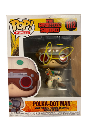 Funko POP! - Films - The Suicide Squad - Polka-Dot Man n° 1112 - Signée par David Dastmalchian (Certificat d'authenticité SWAU) - Figurine en vinyle