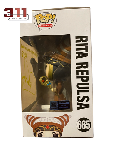 Funko POP! - Television - Mighty Morphin Power Rangers - Rita Repulsa #665 - Signed by Carla Perez - Vinyl Figure - Met COA van POPCOA