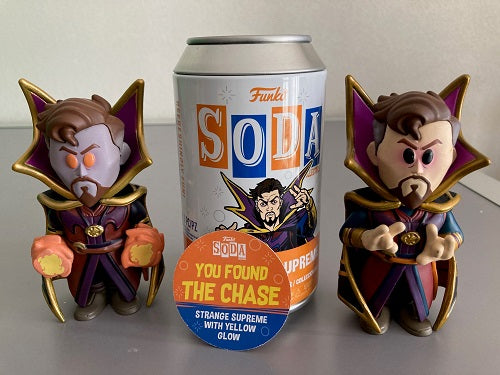 Funko Soda - Marvel - Strange Supreme (CHASE + Common Set, Glow in the Dark) - Vinyl Figure