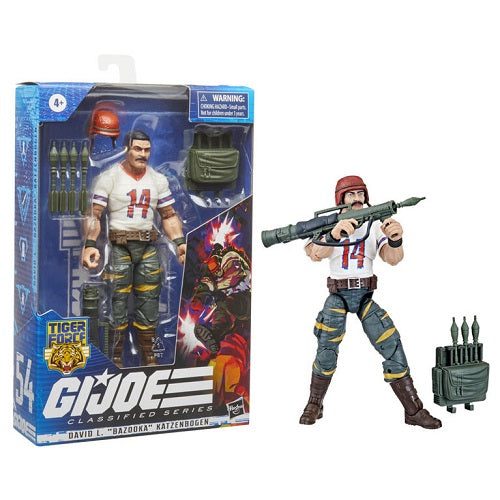 Hasbro - GI Joe - Série Classified - David L. Bazooka Katzenbogen (Tiger Force) (54) - Figurine articulée de 15 cm