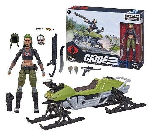 Hasbro – G.I. Joe – Classified Series – Zanya und Dreadnok Chameleon (Sumpfskiläufer) #194 – 6-Zoll-Actionfigur und Fahrzeugset