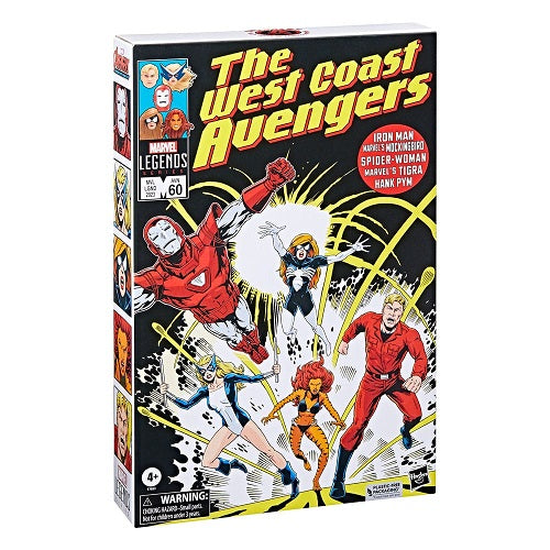 Hasbro - Marvel Legends - The West Coast Avengers (5-Pack Deluxe Box) - Iron Man, Mockingbird, Tigra, Spider-Woman & Hank Pym - Exclusive - 6” Action Figures