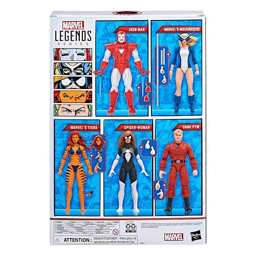 Hasbro - Marvel Legends - The West Coast Avengers (5-Pack Deluxe Box) - Iron Man, Mockingbird, Tigra, Spider-Woman & Hank Pym - Exclusive - 6” Action Figures