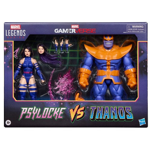 Hasbro - Marvel Legends - Gamerverse - Psylocke contre Thanos (Pack de 2) - Figurine articulée de 15 cm