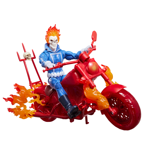 Hasbro - Marvel Legends - Marvel - Ghost Rider Johnny Blaze with Motorcycle (Ultimate Riders) - 6” Action Figure