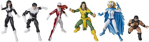 Hasbro - Marvel Legends - 80e anniversaire de Marvel Comics - Alpha Flight (Coffret Deluxe de 5 figurines) - Shaman, Snowbird, Aurora, Northstar, Vindicator et Puck - Exclusivité - Figurines articulées de 15 cm
