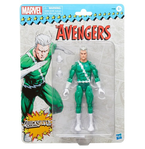 Hasbro - Marvel Legends - Collection Rétro - Quicksilver (80e anniversaire des comics) - Figurine articulée de 15 cm