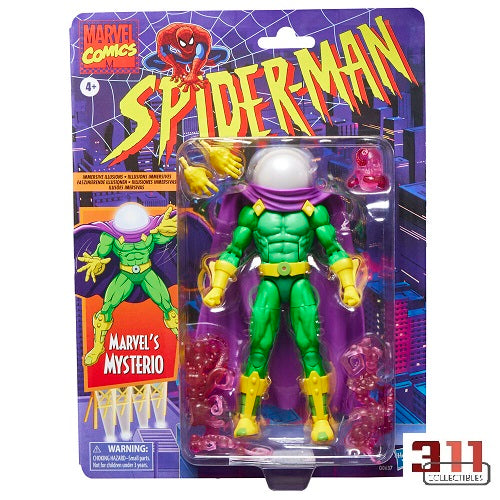 Hasbro - Marvel Legends - Retro Collection - Spider-Man: The Animated Series - Mysterio (Red Effects) - 6” Action Figure
