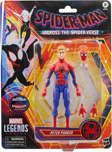 Hasbro - Marvel Legends - Collection Rétro - Spider-Man : À travers le Spider-Verse (Deuxième partie) - Peter Parker - Figurine articulée de 15 cm