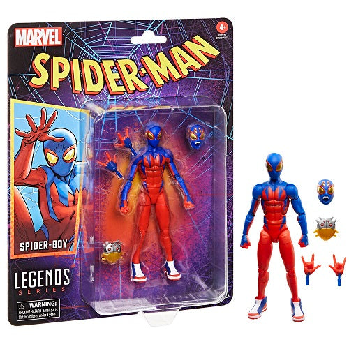 Hasbro - Marvel Legends - Collection Rétro - Spider-Man - Spider-Boy - Figurine articulée de 15 cm