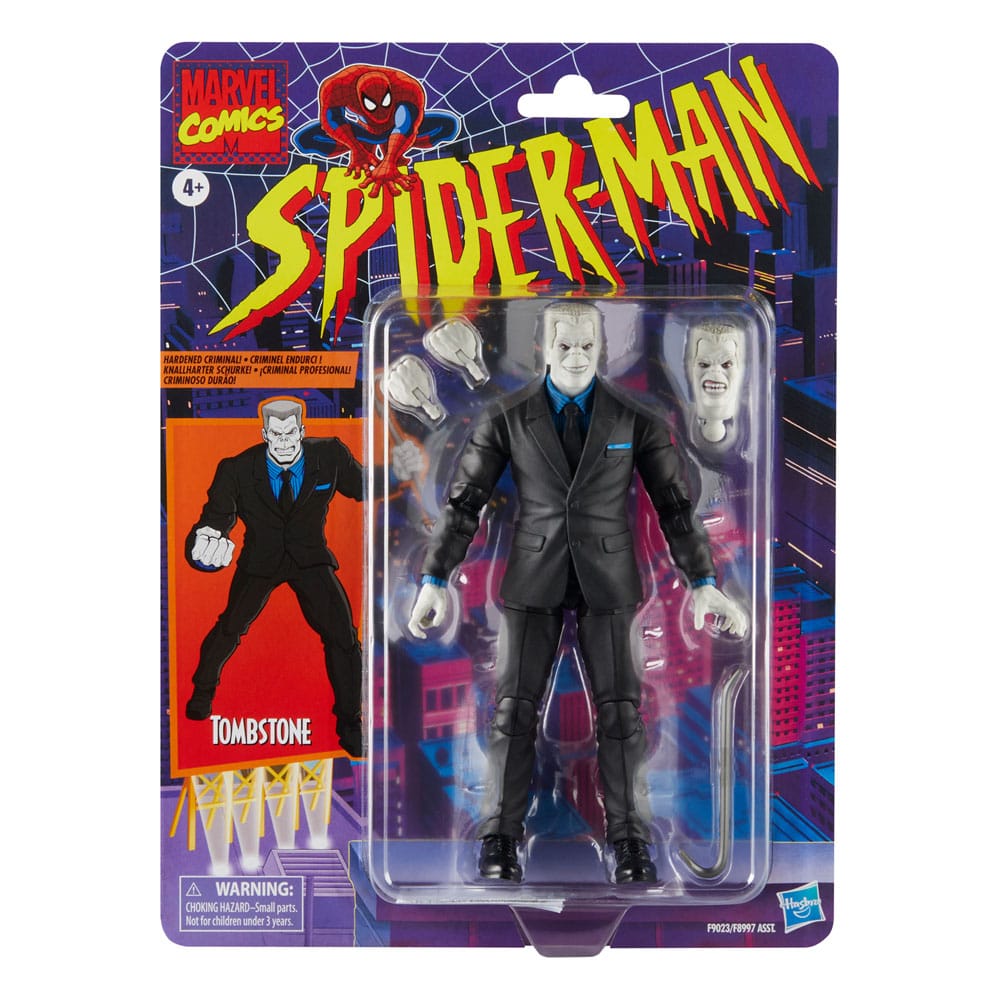 Hasbro - Marvel Legends - Collection Rétro - Spider-Man, la série animée - Tombstone - Figurine articulée de 15 cm