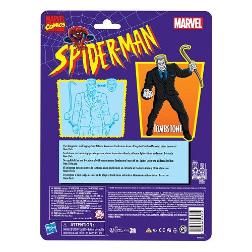 Hasbro - Marvel Legends - Collection Rétro - Spider-Man, la série animée - Tombstone - Figurine articulée de 15 cm