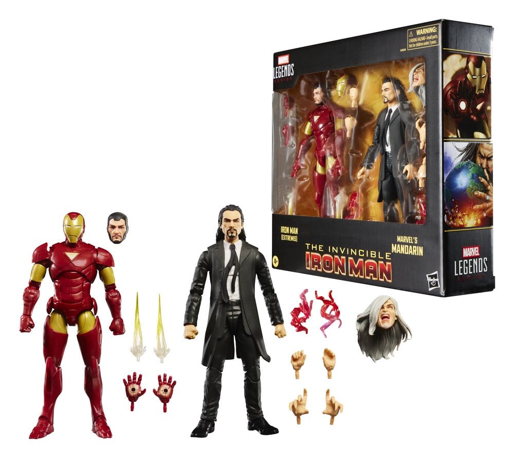 Hasbro – Marvel Legends – The Invincible Iron Man – Iron Man (Extremis) & Marvel’s Mandarin – 2er-Pack – 15 cm Action-Figuren