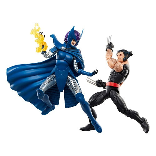 Hasbro - Marvel Legends - Wolverine 50e anniversaire - Wolverine et Psylocke (lot de 2) - Figurines articulées de 15 cm