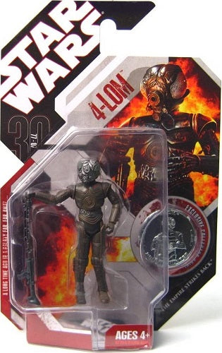 Hasbro - Star Wars - 30e anniversaire - 4-LOM (Pièce d'argent) (#41) - Figurine articulée de 9,5 cm