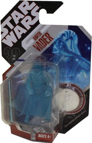 Hasbro - Star Wars - 30e anniversaire - Dark Vador (Hologramme) (Pièce argentée) (#48) - Figurine articulée de 9,5 cm
