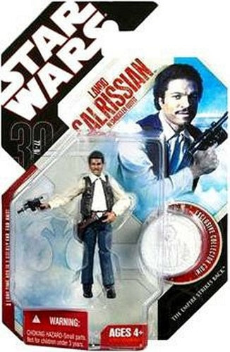Hasbro - Star Wars - 30e anniversaire - Lando Calrissian (Tenue de contrebandier) (Pièce argentée) (#39) - Figurine articulée de 9,5 cm