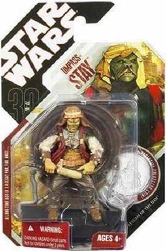 Hasbro - Star Wars - 30e anniversaire - Umpass-Stay (Pièce argentée) (#27) - Figurine articulée de 9,5 cm