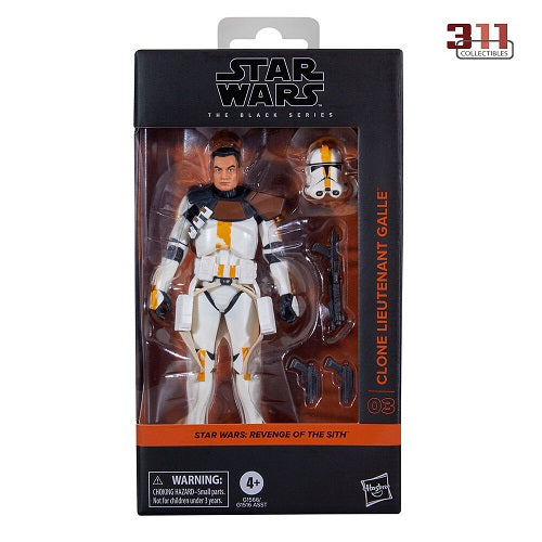Hasbro - Star Wars - Black Series - La Revanche des Sith - Lieutenant clone Galle (ROTS03) - Figurine articulée de 15 cm