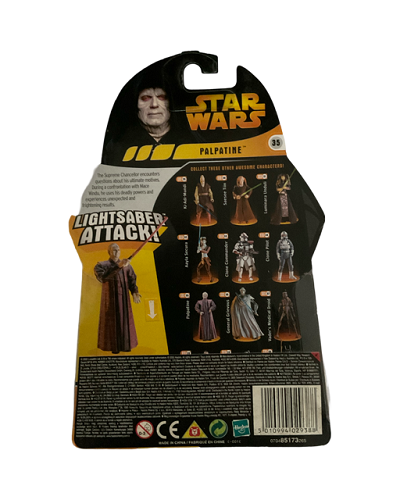 Hasbro - Star Wars - Revenge of the Sith - Emperor Palpatine (Lightsaber Attack) - 3.75” Action Figure