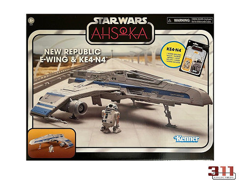 Hasbro - Star Wars - The Vintage Collection - Ahsoka - New Republic E-Wing & KE4-N4 - Vehicle Set