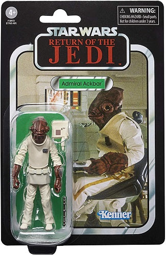 Hasbro - Star Wars - Collection Vintage - Le Retour du Jedi - Amiral Ackbar (VC22) (Réédition) - Figurine articulée de 9,5 cm