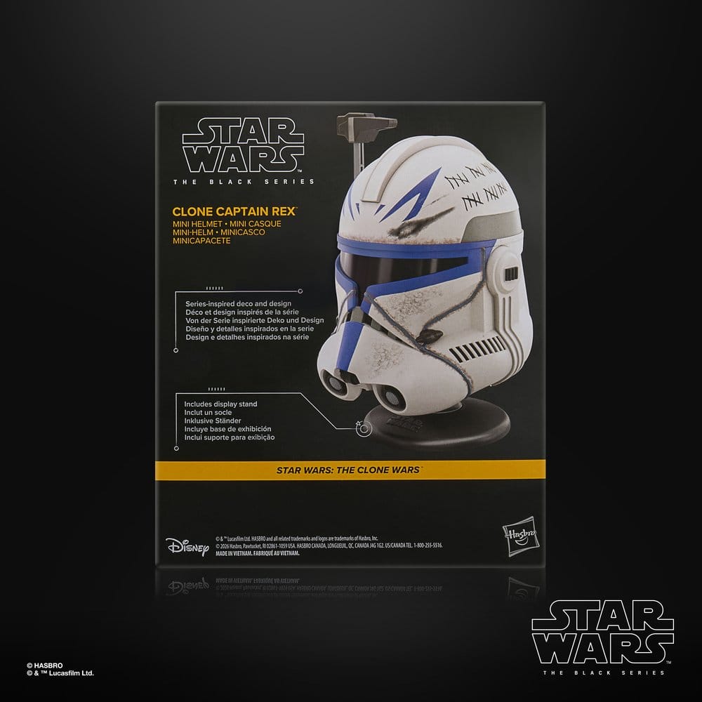 Hasbro - Star Wars: The Black Series - The Clone Wars - Clone Captain Rex - Mini-Helm (15 cm)