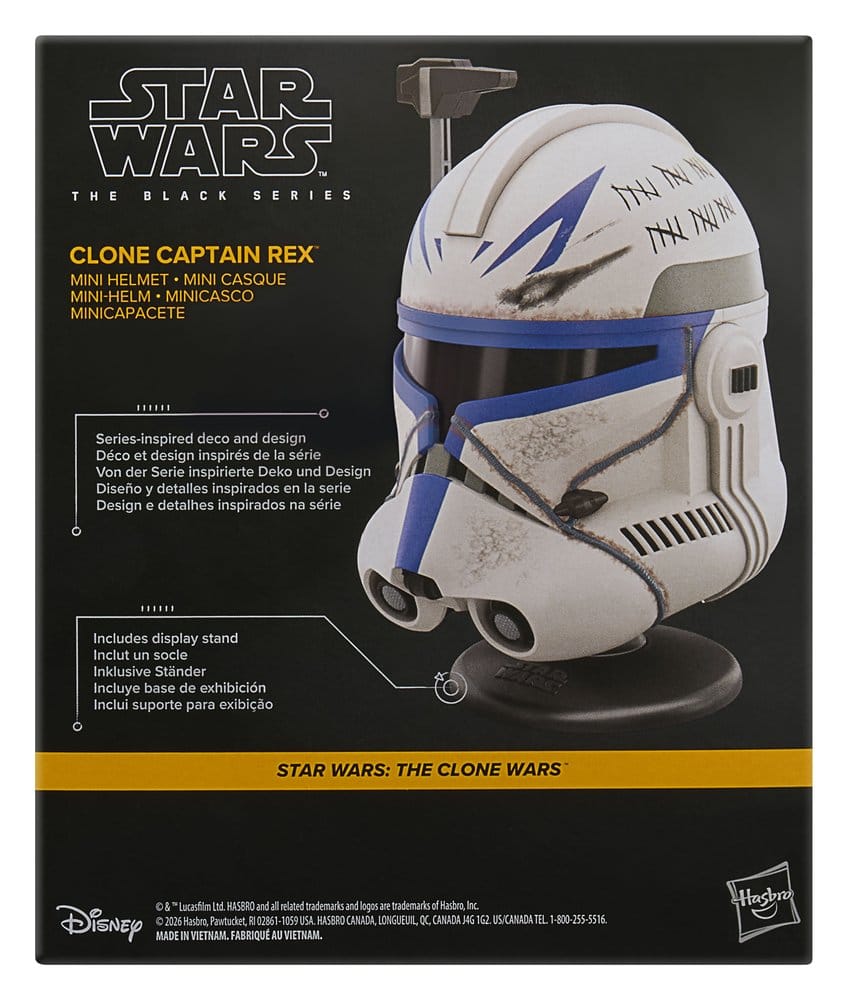 Hasbro - Star Wars: The Black Series - The Clone Wars - Clone Captain Rex - Mini-Helm (15 cm)