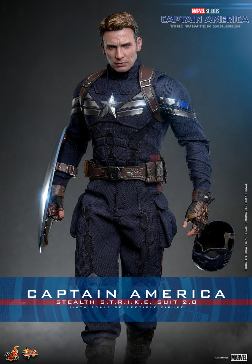 Hot Toys - Movie Masterpiece Series - Captain America: The Winter Soldier - Captain America (Stealth S.T.R.I.K.E. Suit 2.0) MMS783 - 1/6 Scale Figure