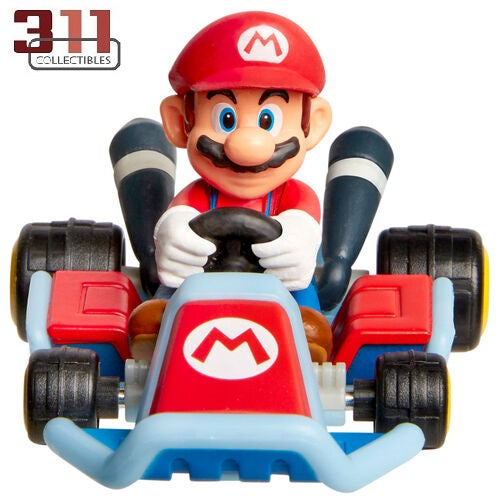 Jakks Pacific - Mario Kart Racers - Mario Kart - Mario (in Standard Kart) - 6 cm Vehicle