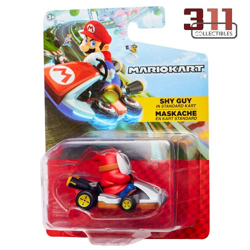 Jakks Pacific – Mario Kart Racers – Mario Kart – Shy Guy (im Standard-Kart) – 6 cm Fahrzeug