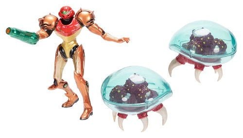 Jakks Pacific - World of Nintendo - Metroid - Samus Bounty Hunter Mini Figure 3-Pack - 6 cm Figure Set