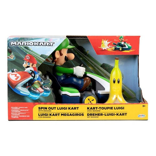 Jaxx Pacific - Mario Kart - Mario Kart Vehicles - Spin Out - Luigi (/w banana peel)