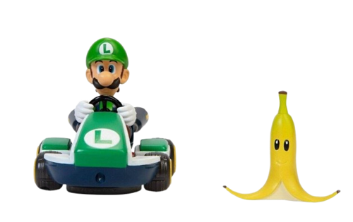 Jaxx Pacific - Mario Kart - Mario Kart Vehicles - Spin Out - Luigi (/w banana peel)