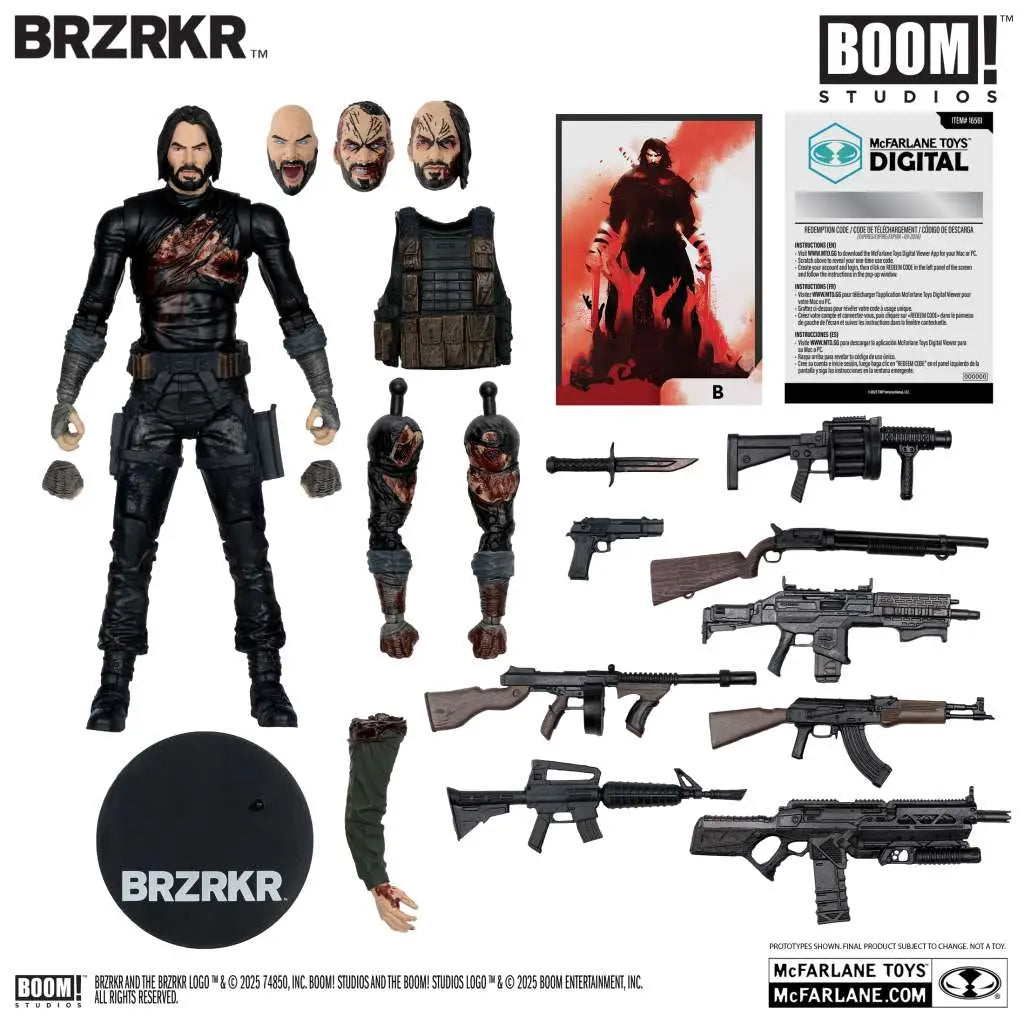 McFarlane Toys - Boom! Studios - BRZRKR - Deluxe BRZRKR (B) - Created By Keanu Reeves - 7" Action Figure