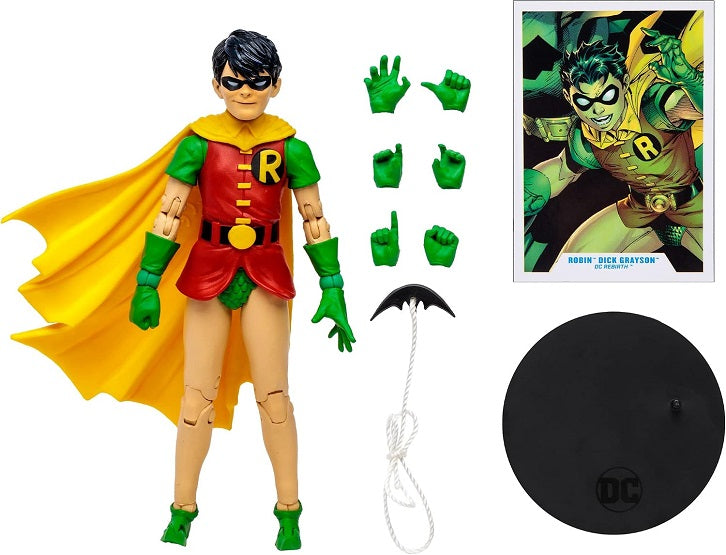 McFarlane Toys - DC Multiverse - Batman: DC Rebirth - Robin (Dick Grayson) (Gold Label) - 7” Action Figure
