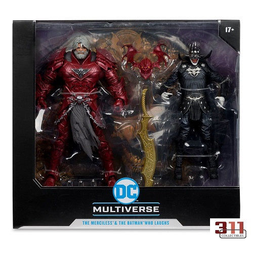 McFarlane Toys - DC Multiverse - Collector Edition (2-Pack) #04 - Batman Who Laughs (Knight Armor) & The Merciless (Dark Multiverse) - 7” Action Figure