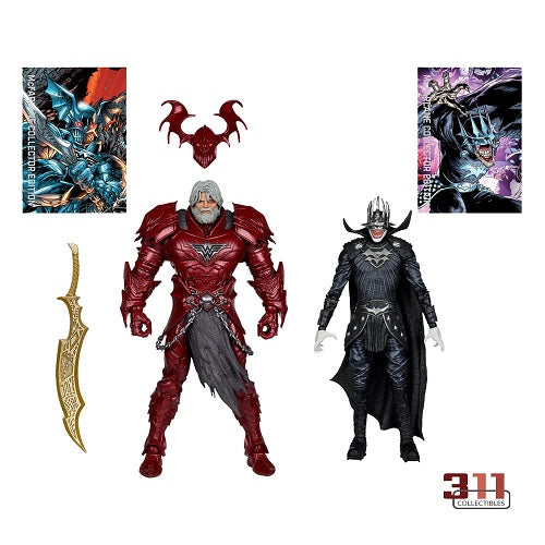 McFarlane Toys - DC Multiverse - Collector Edition (2-Pack) #04 - Batman Who Laughs (Knight Armor) & The Merciless (Dark Multiverse) - 7” Action Figure